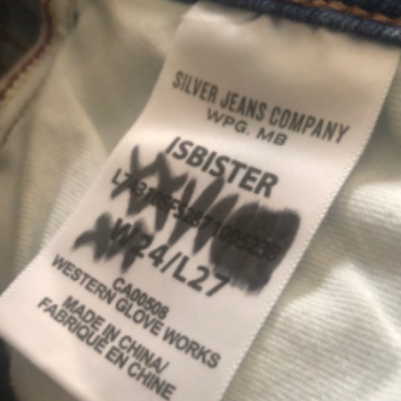 NWT VINTAGE SILVER ISBISTER HIGH-RISE SLIM  JEANS 24x27 ⭐️ - Picture 8 of 12